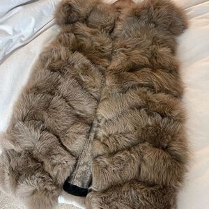 Real fur jacket vest